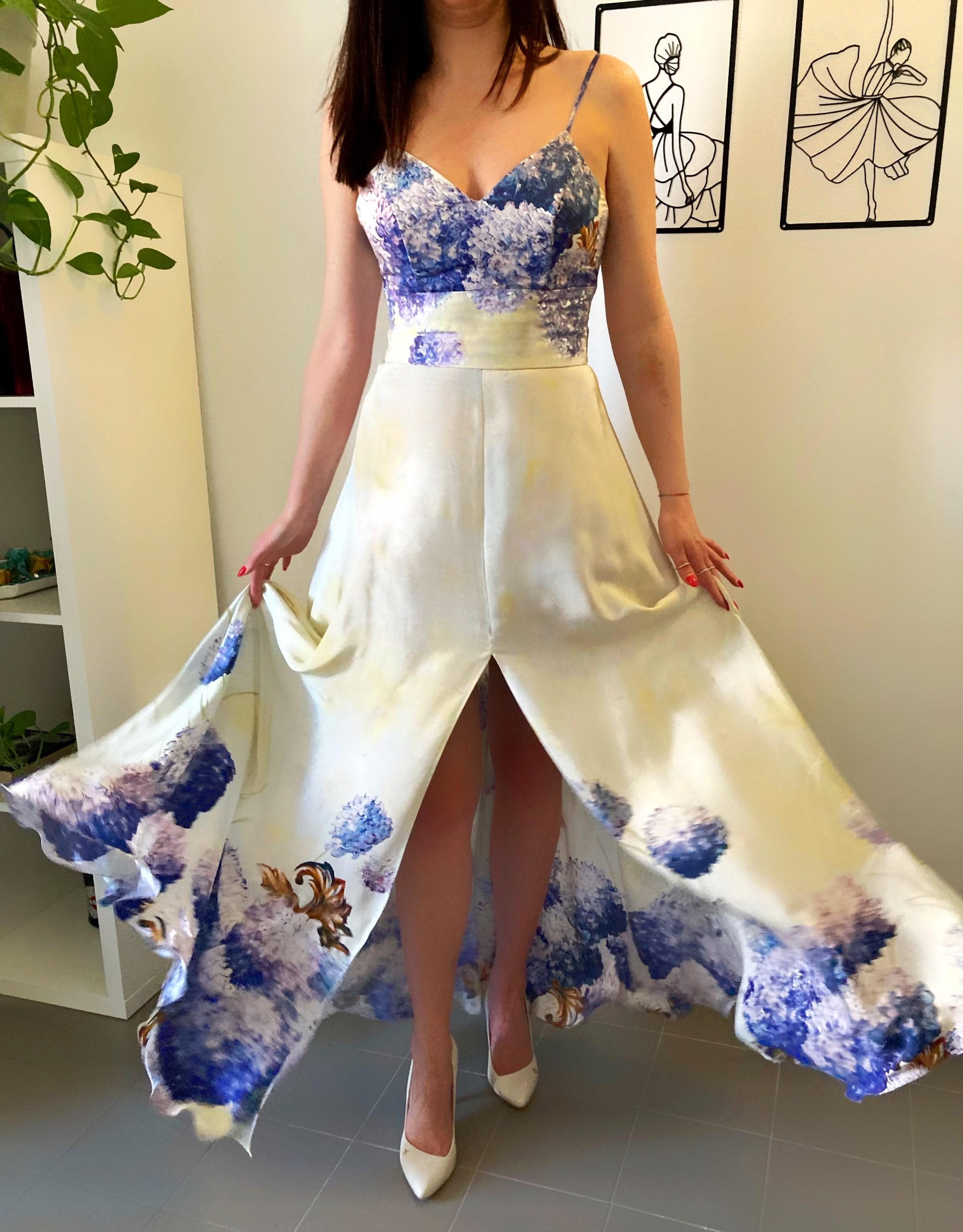 Abito Liberty I Seta con ortensie - immagine 9