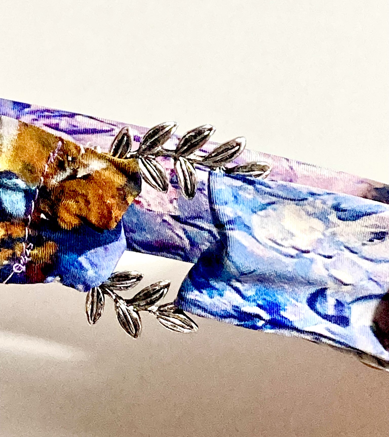 Bracciale in seta stampa floreali - immagine 5