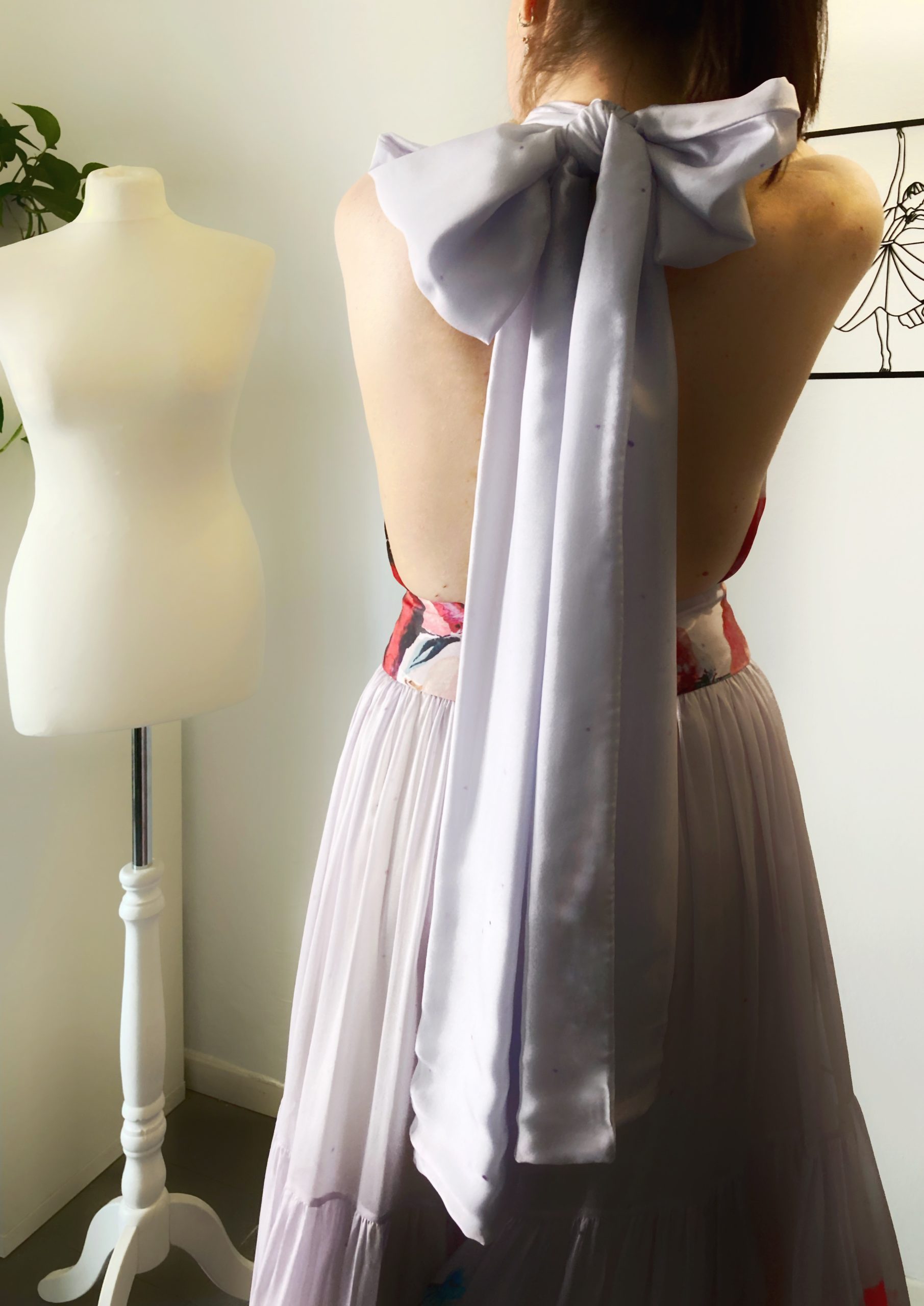 Abito Armony I Chiffon di Seta Papaveri - immagine 5