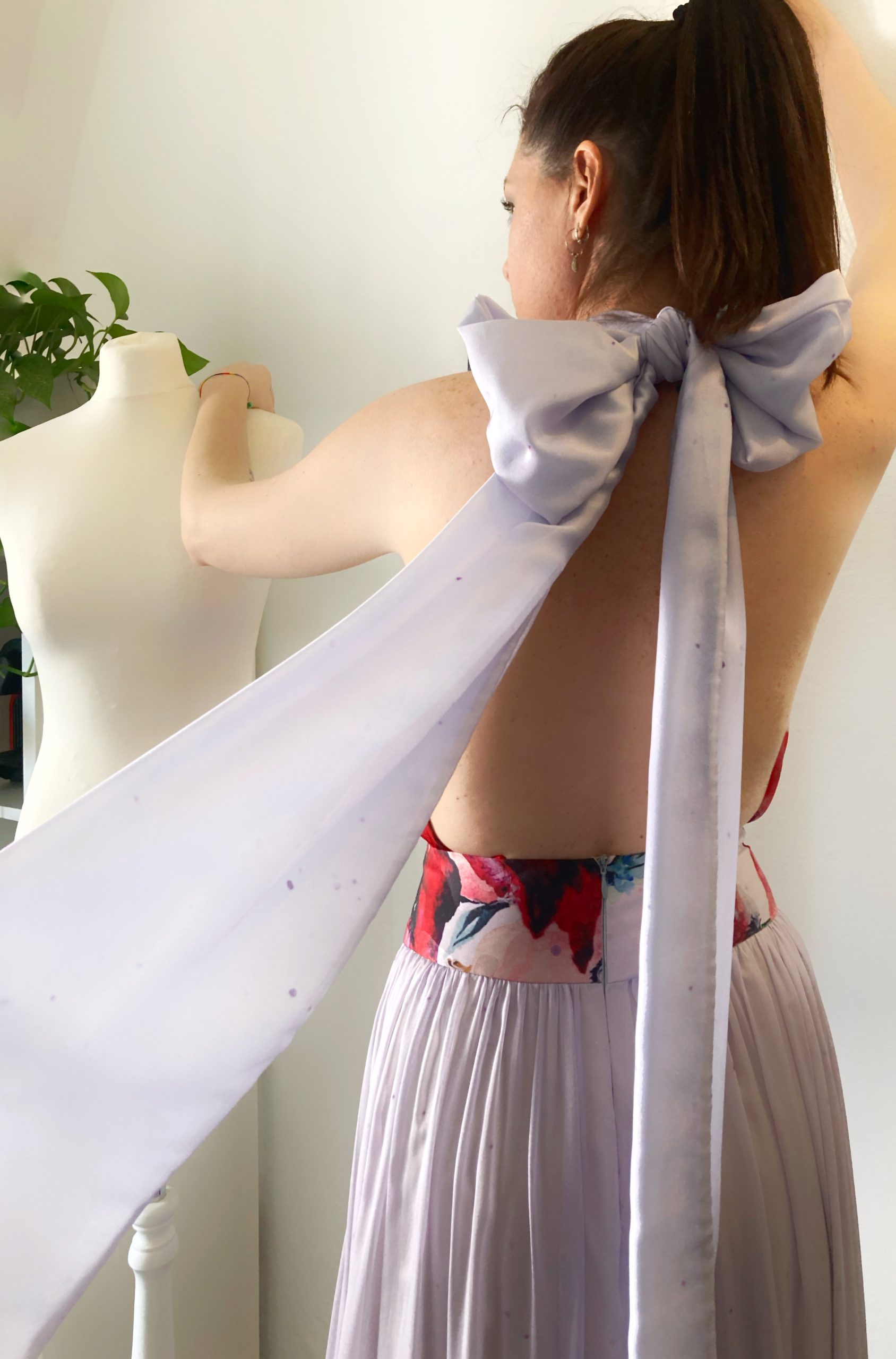 Abito Armony I Chiffon di Seta Papaveri - immagine 4