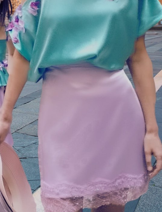 Gonna Classic Satin di Seta - immagine 2