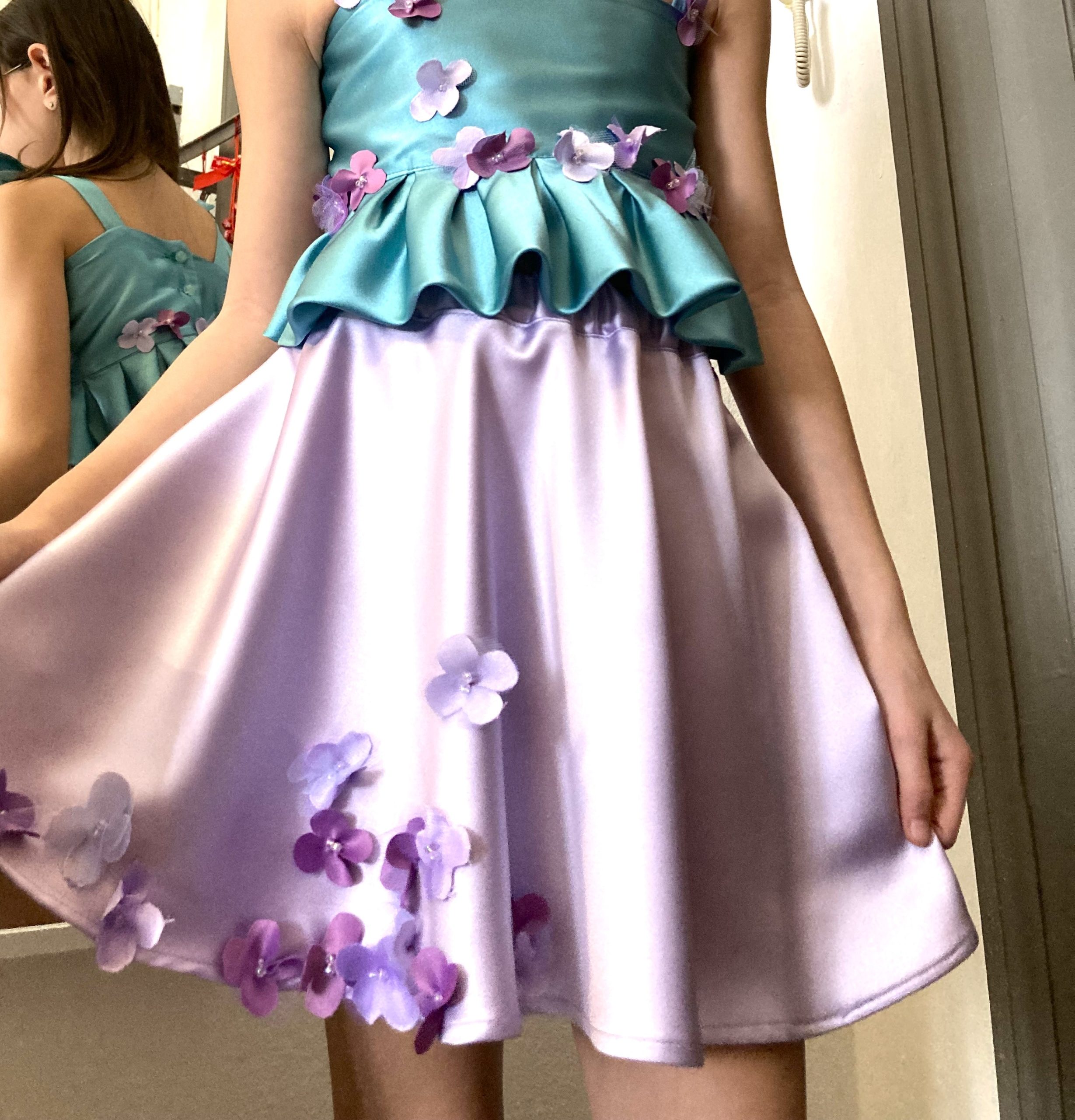 Gonna Floral I Seta Dipinto - immagine 2
