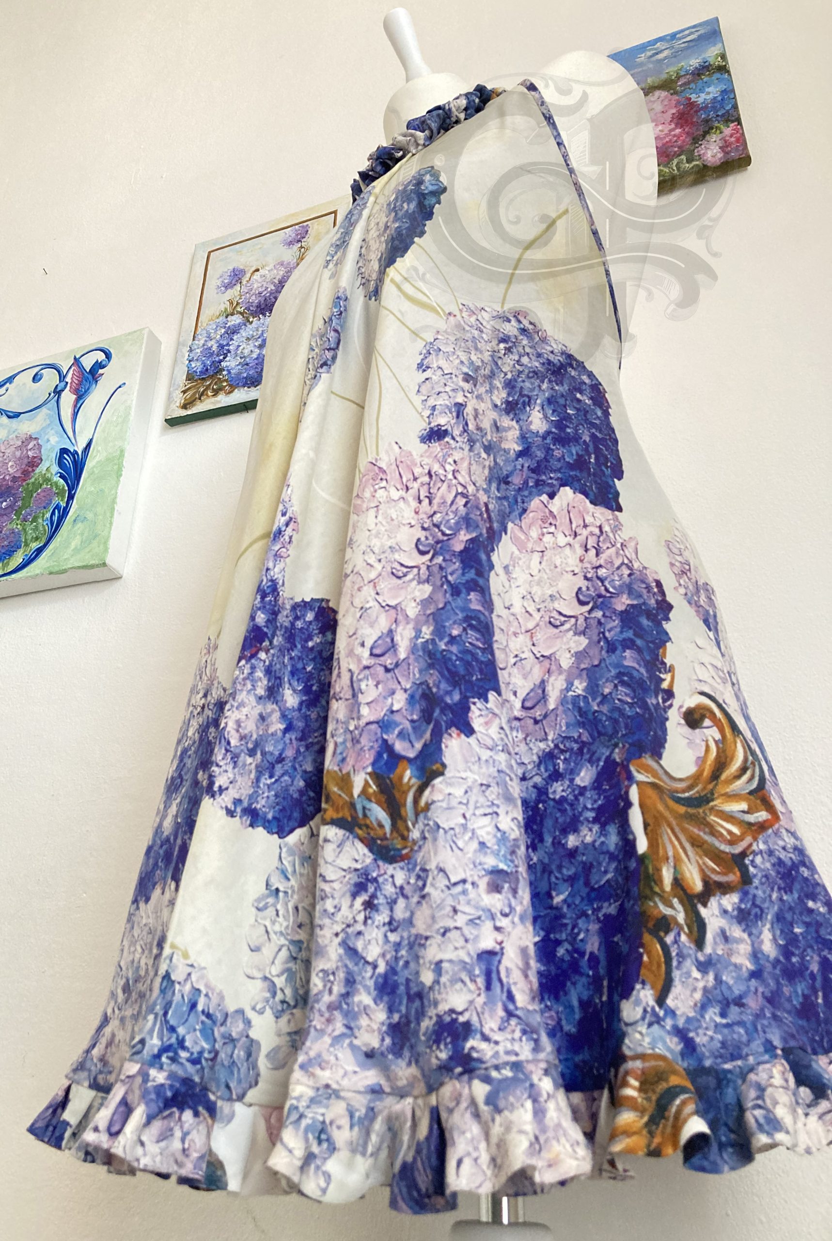 Abito Liberty III Seta Ortensie - immagine 4