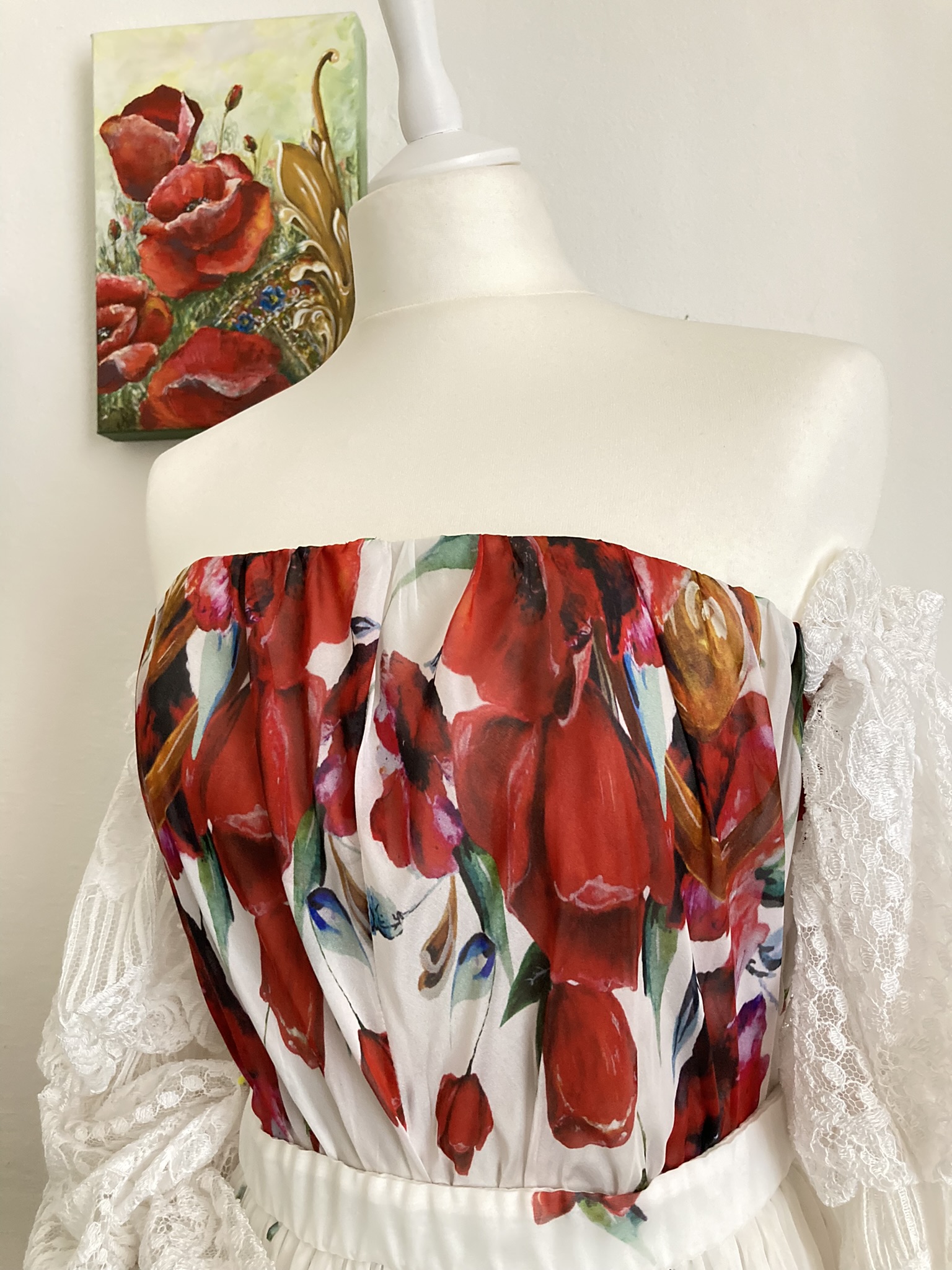 Abito Red Passion I Chiffon di seta - immagine 4