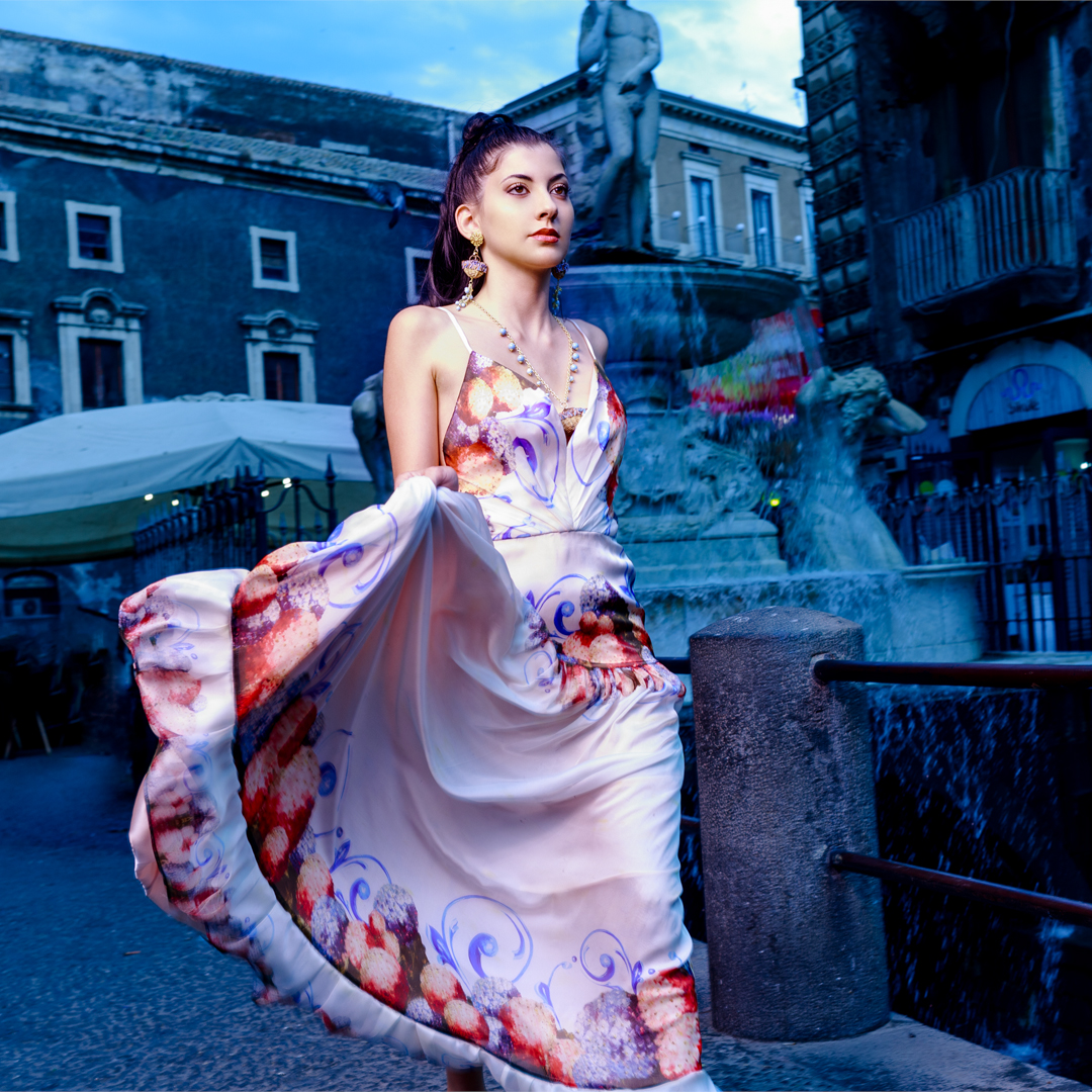 Abito Sky I Chiffon di seta - immagine 2