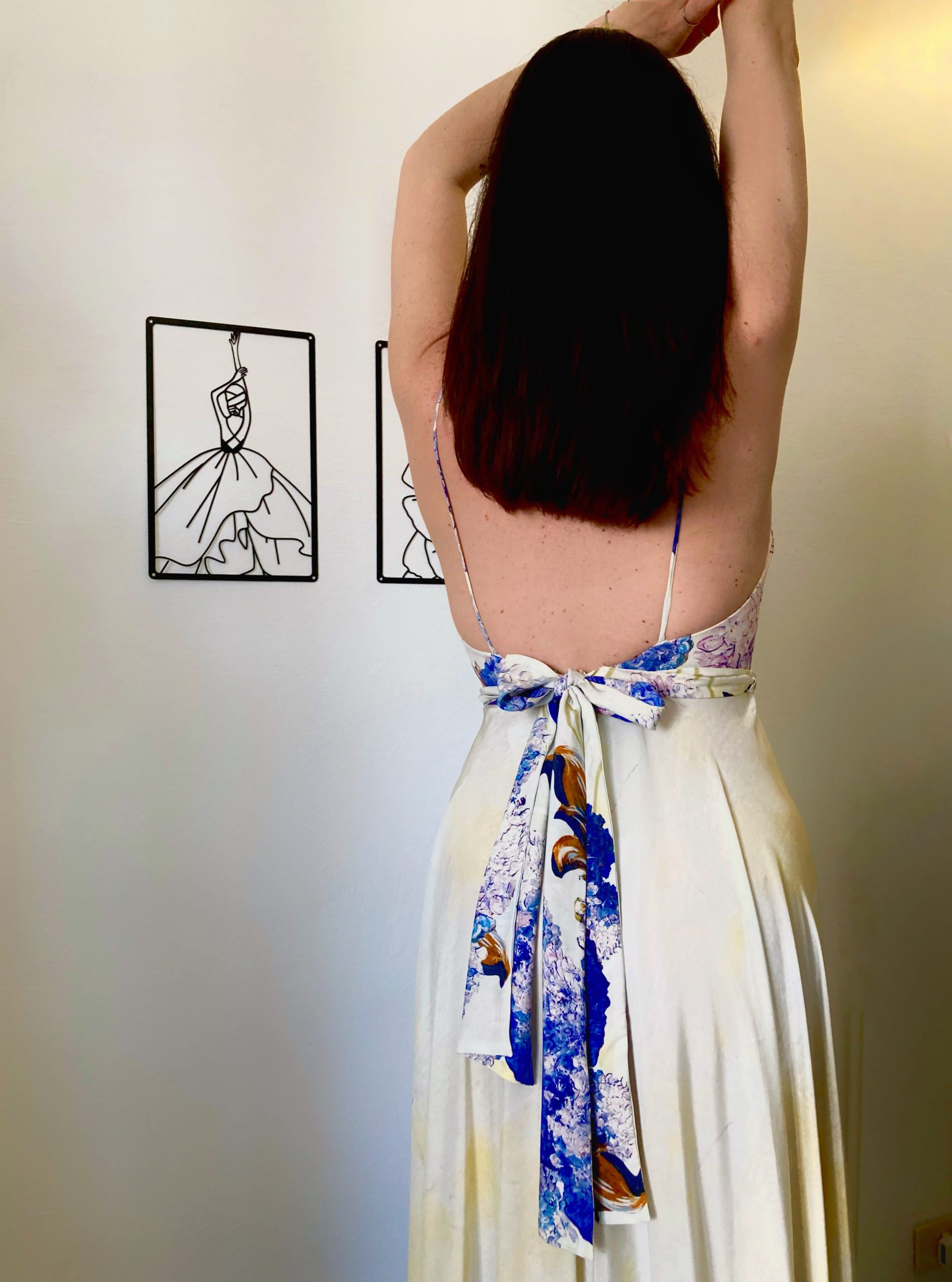 Abito Liberty II seta con ortensie - immagine 7