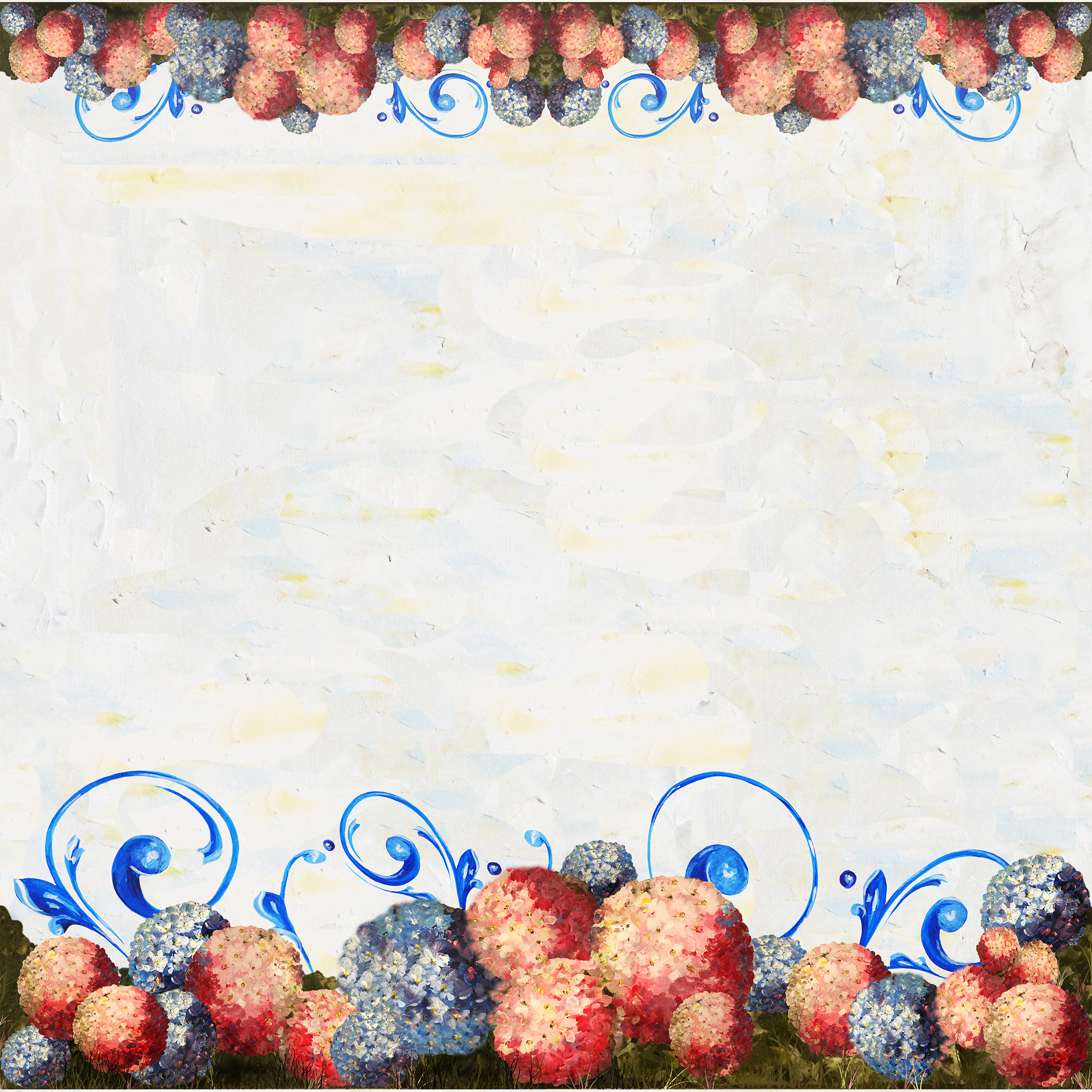 Disegno Ortensie rose