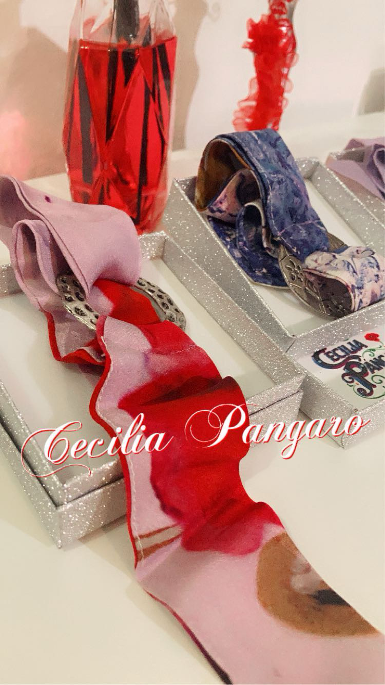 Bracciale in seta stampa floreali - immagine 6