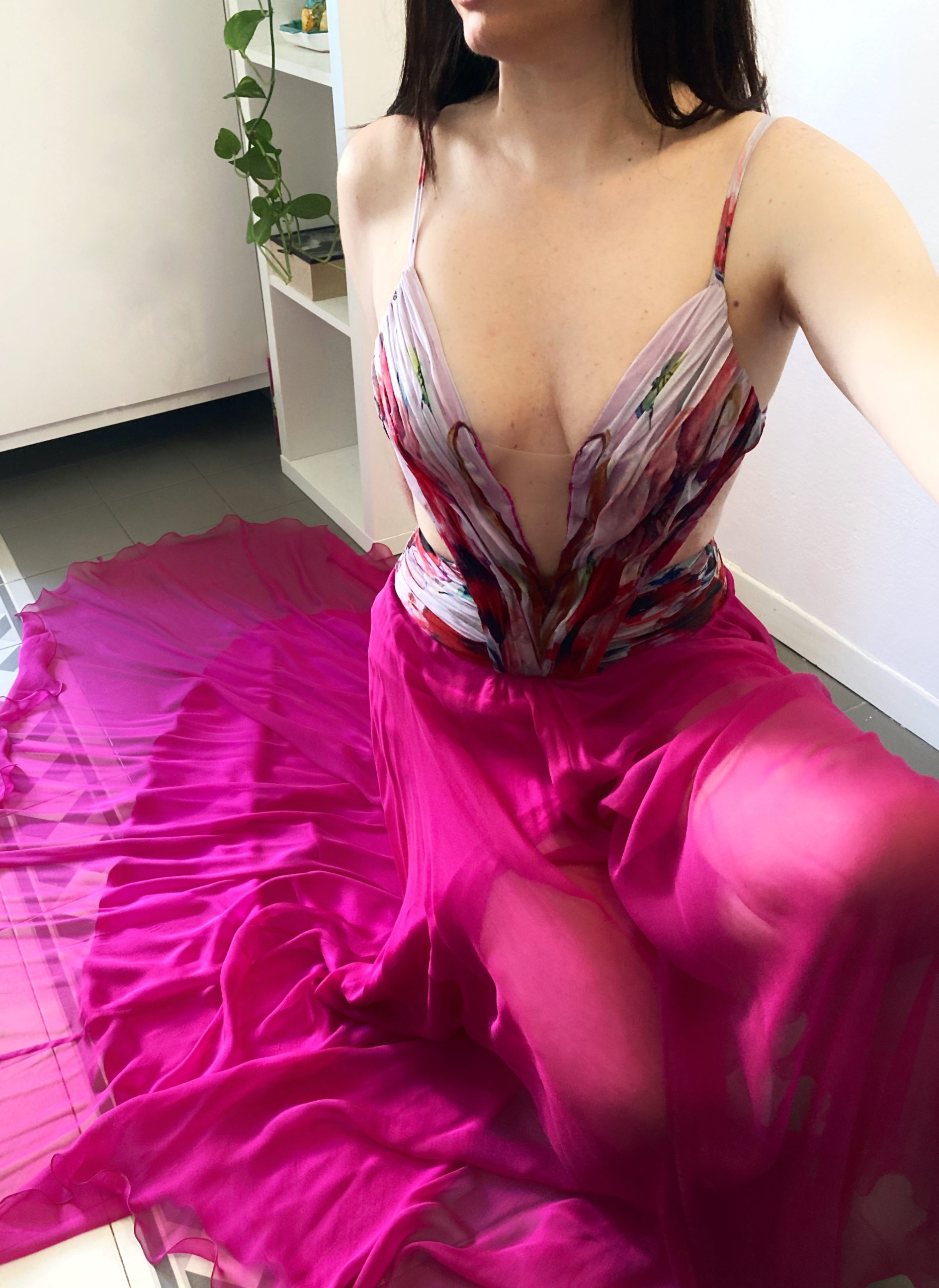 Abito Armony II Chiffon di Seta Papaveri - immagine 4