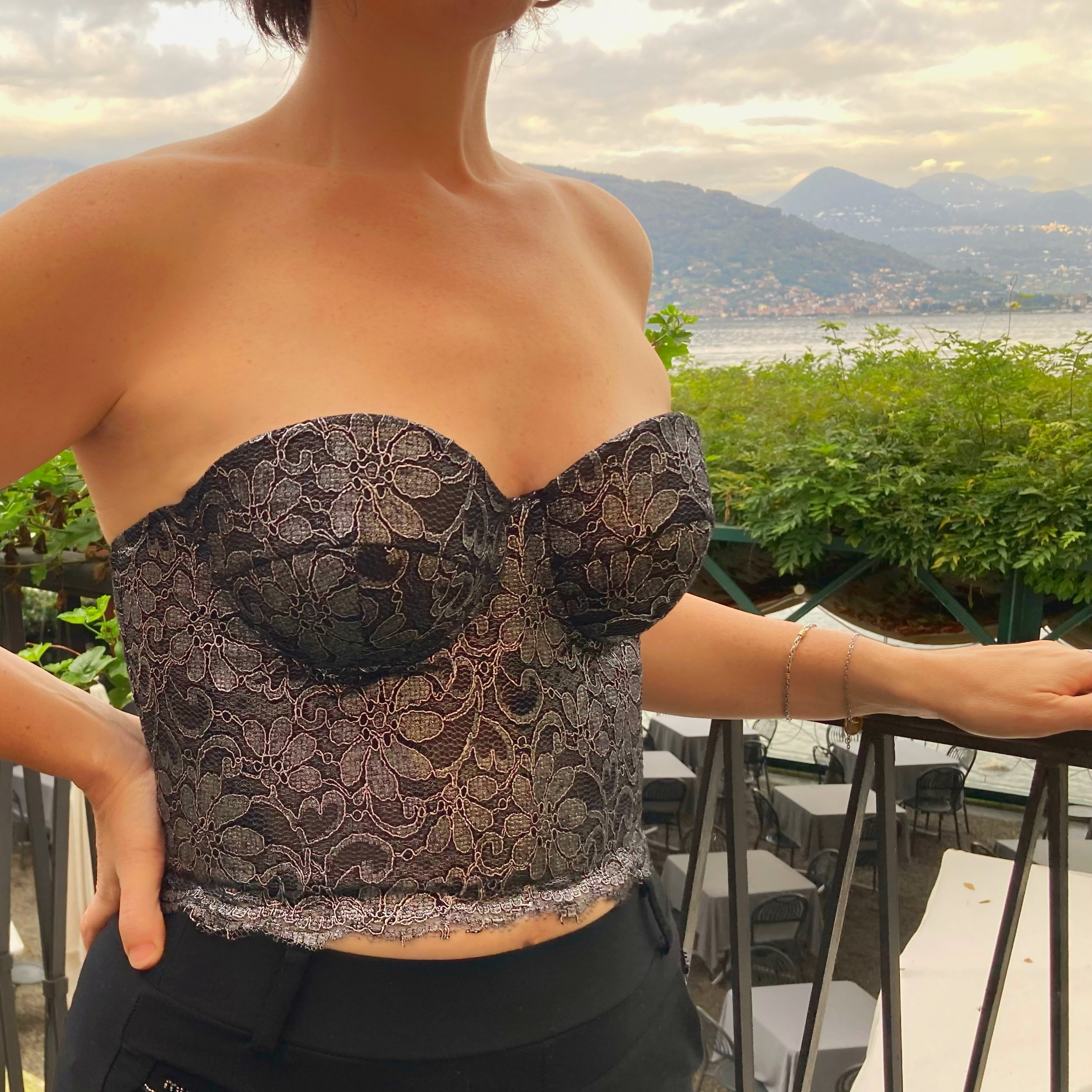 Bustier donna pizzo laminato Passione - immagine 7