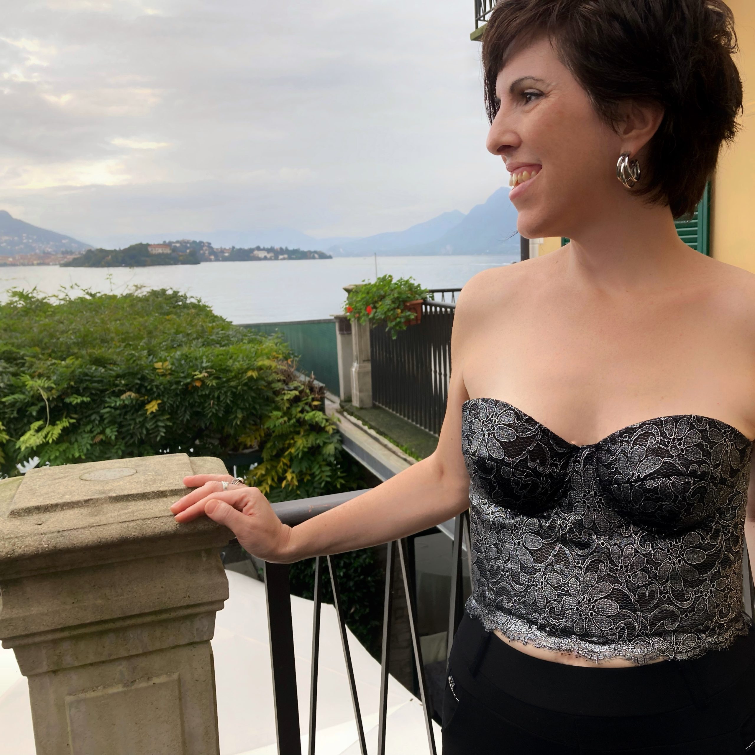 Bustier donna pizzo laminato Passione - immagine 2