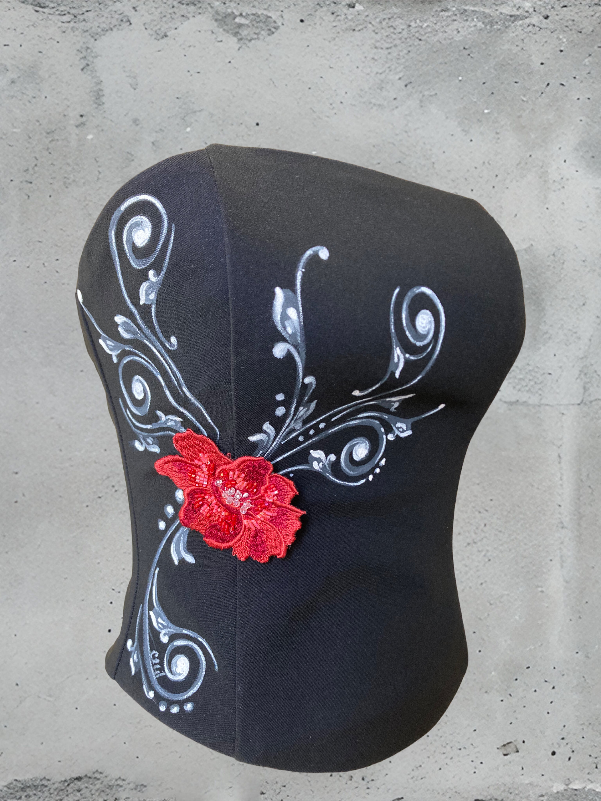 Corsetto Pasion Porteña III dipinto a mano
