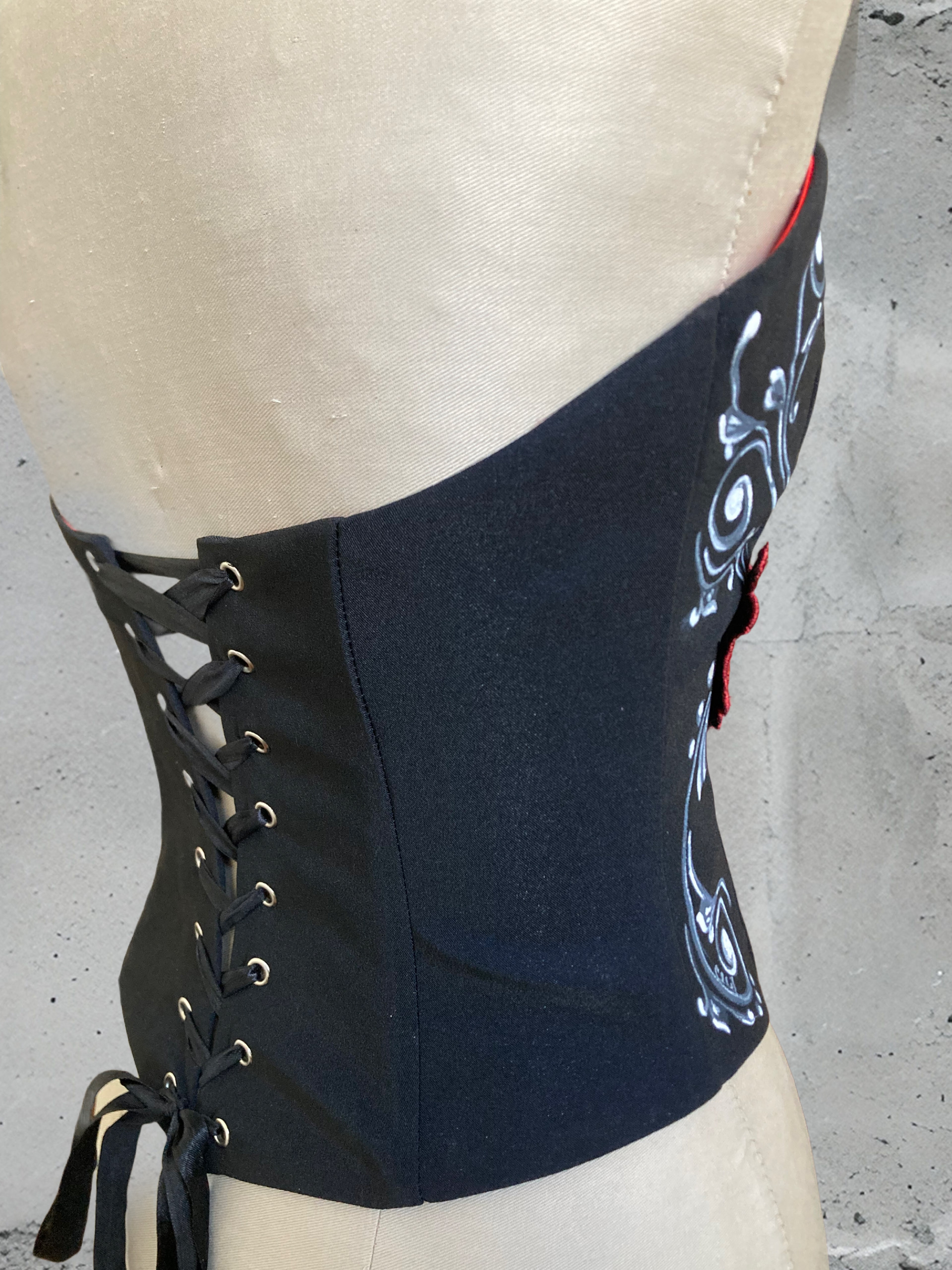 Corsetto Pasion Porteña III dipinto a mano - immagine 6