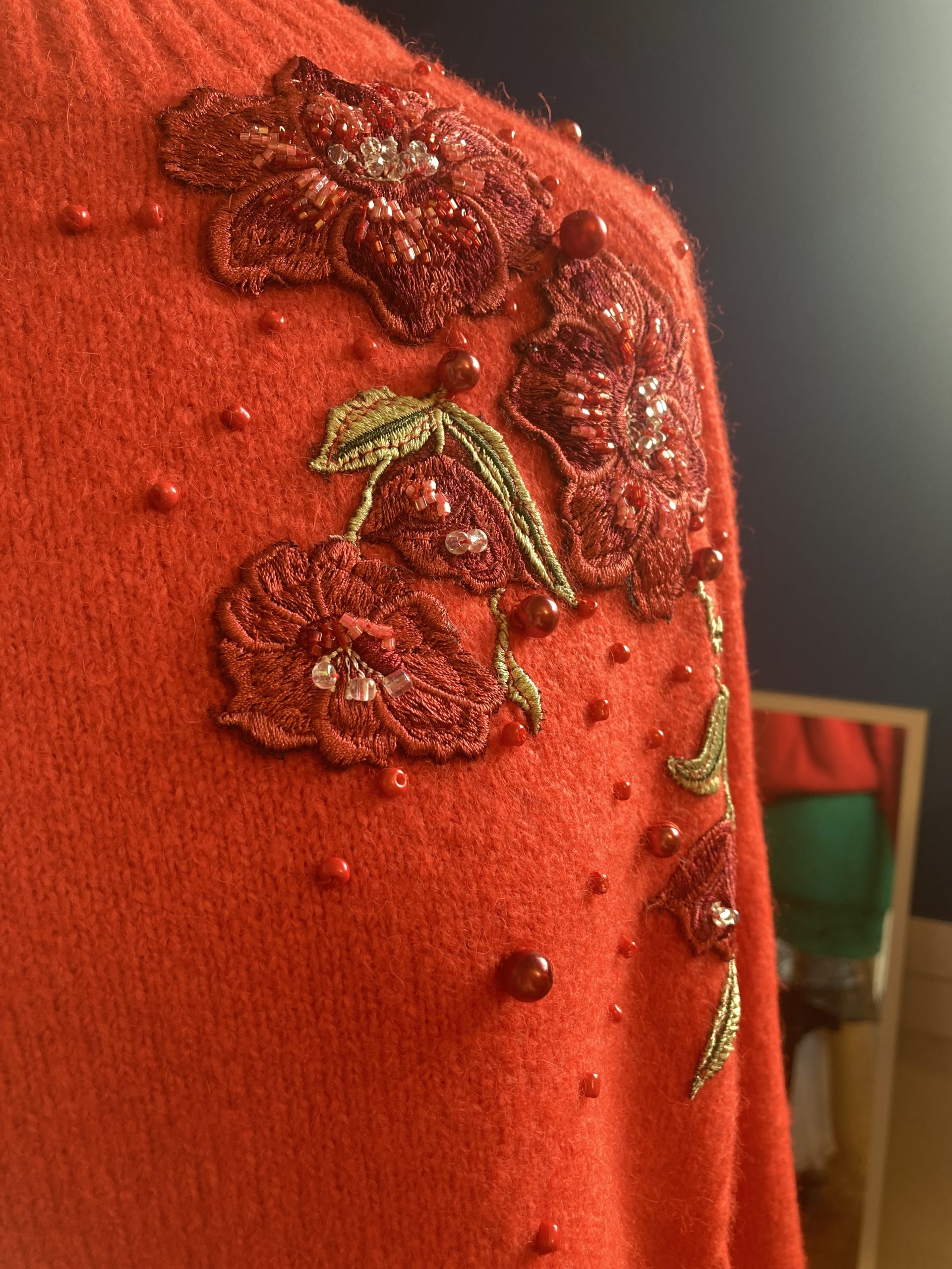 Maglione “Pennellate d’Autunno” – Colore Rosso - immagine 5