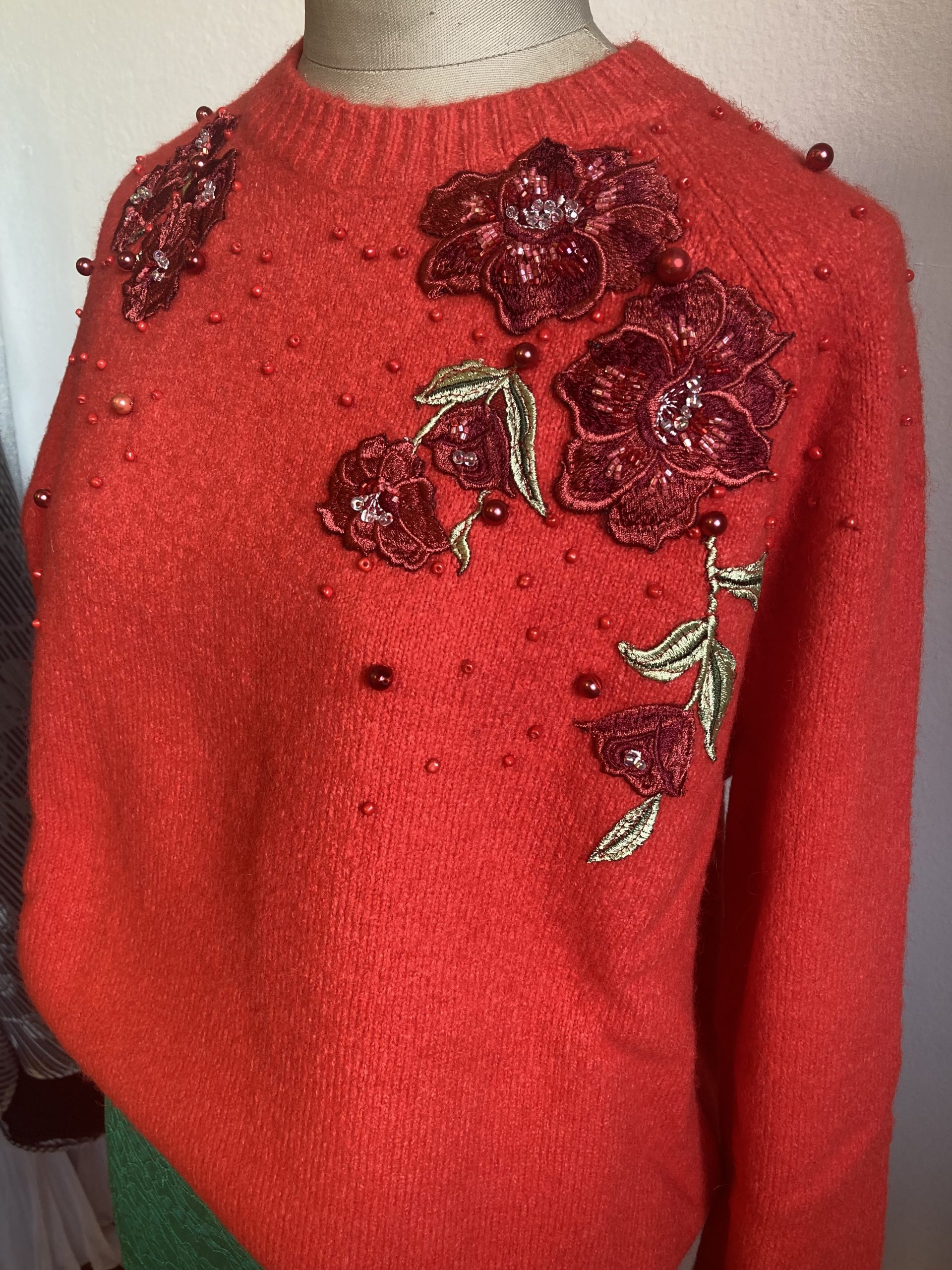Maglione “Pennellate d’Autunno” – Colore Rosso - immagine 4